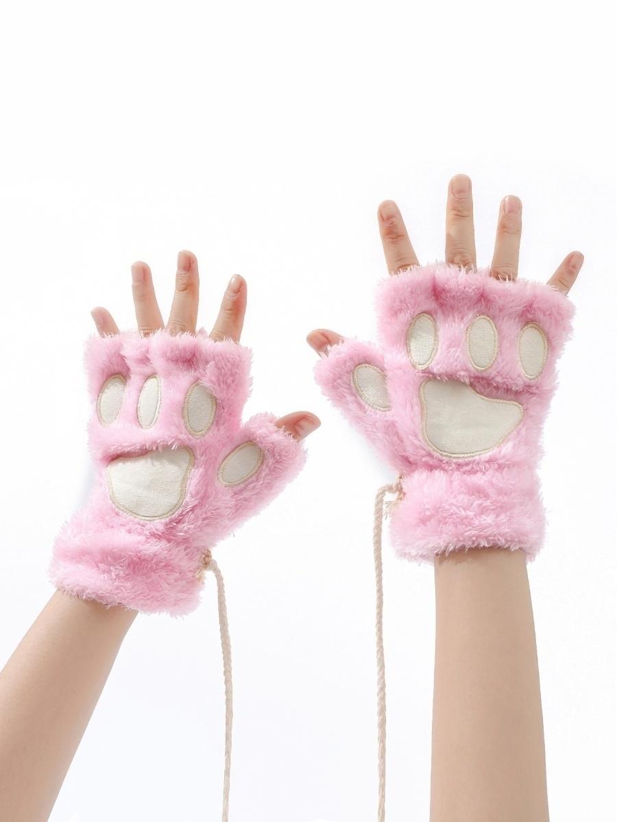 Перчатки Jamboo Лапки плюшевые S Розовый (J400681) - фото 2 Перчатки Jamboo Лапки плюшевые S Розовый (J400681) - фото 2