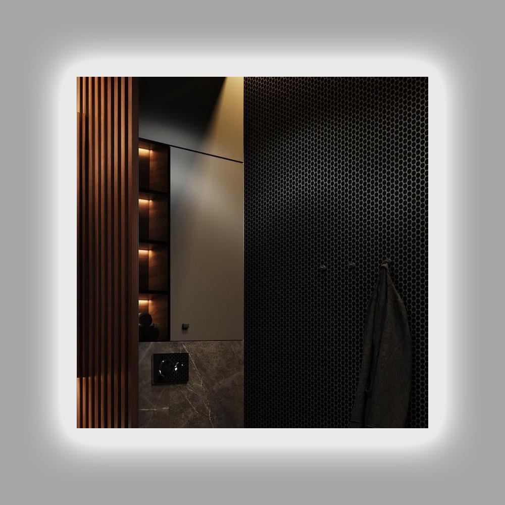 Зеркало с контурной LED подсветкой K-003 800х800 мм