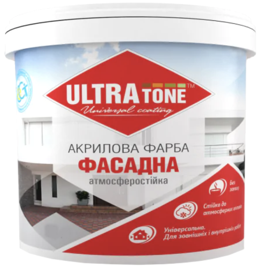 Фарба фасадна ULTRAtone атмосферостійка 10 л (2662767417)