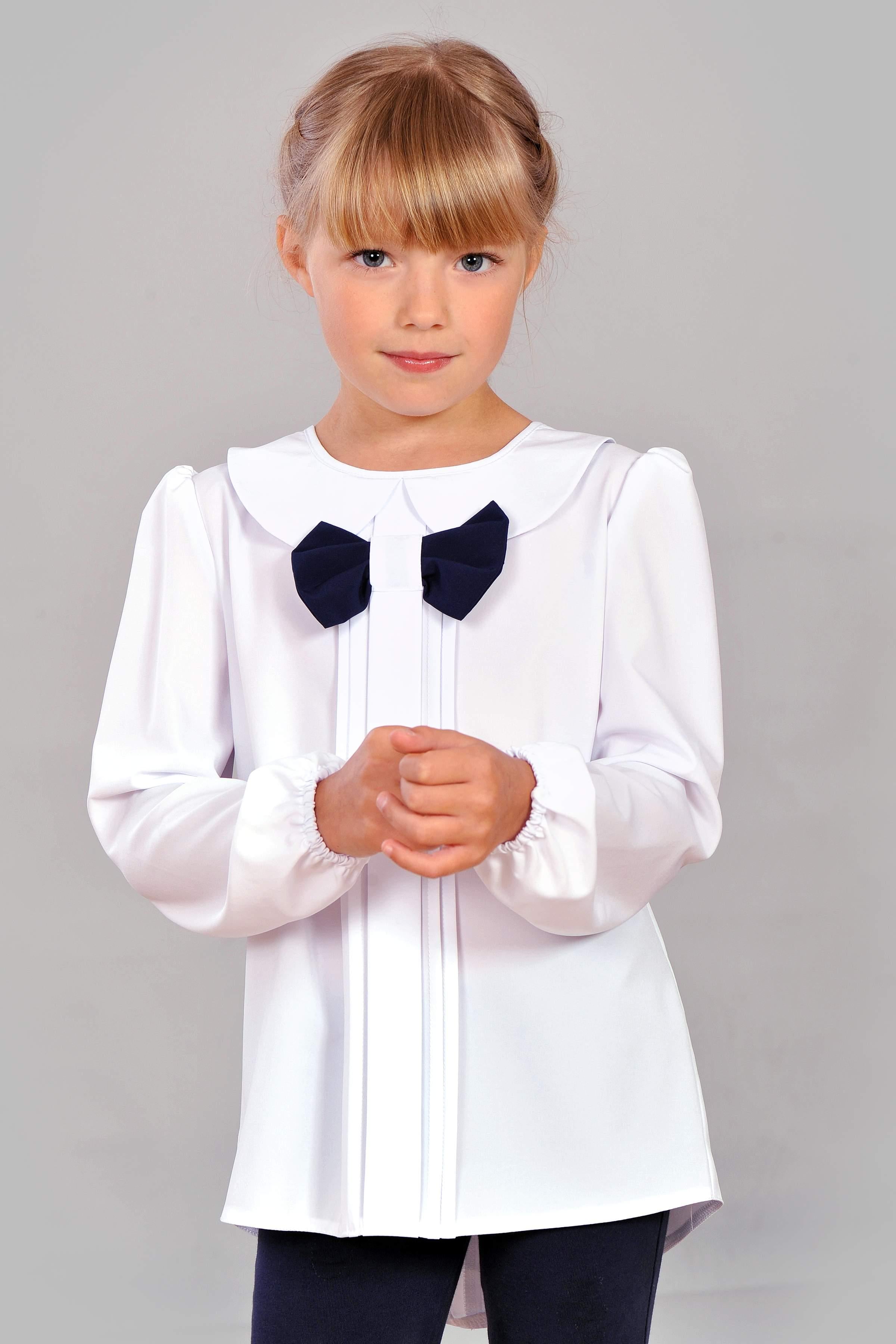 Блузка детская для девочки Diвa 134 см с длинным рукавом Белый (6201) Блузка детская для девочки Diвa 134 см с длинным рукавом Белый (6201)