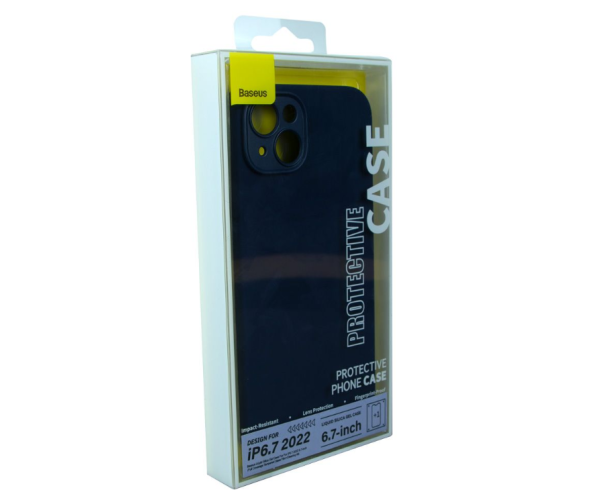 Чохол-накладка Baseus Liquid Silica Gel Case + Glass 0.22mm для Apple iPhone 14 Plus ARYT001803 blue - фото 5