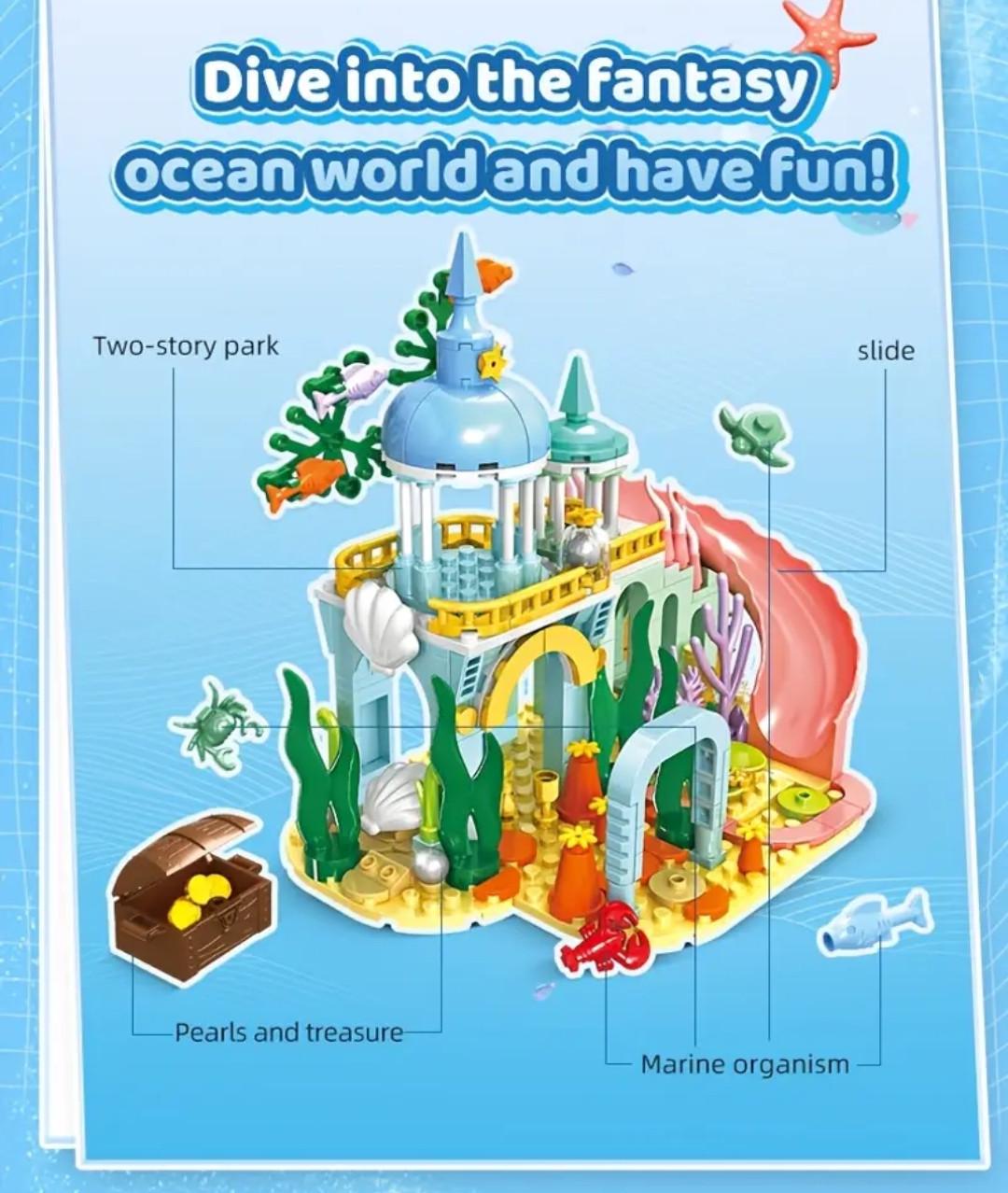 Конструктор WOMA для девочек дом русалочки с рыбками - фото 6