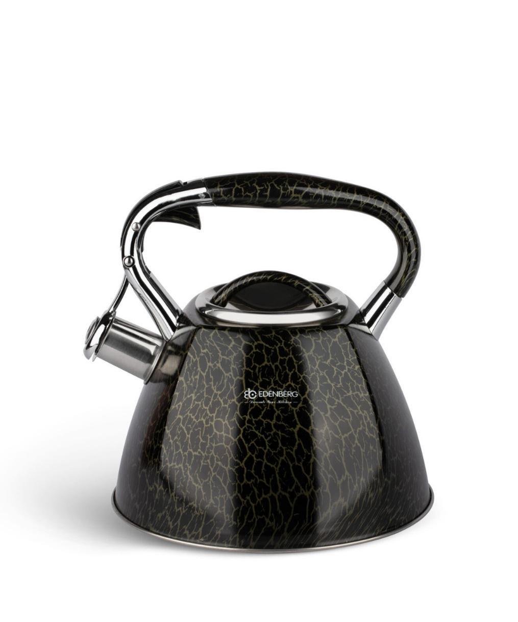 Чайник зі свистком Edenberg EB-1985 із нержавіючої сталі 3 л Чорний (57-46-EB-1985-2)