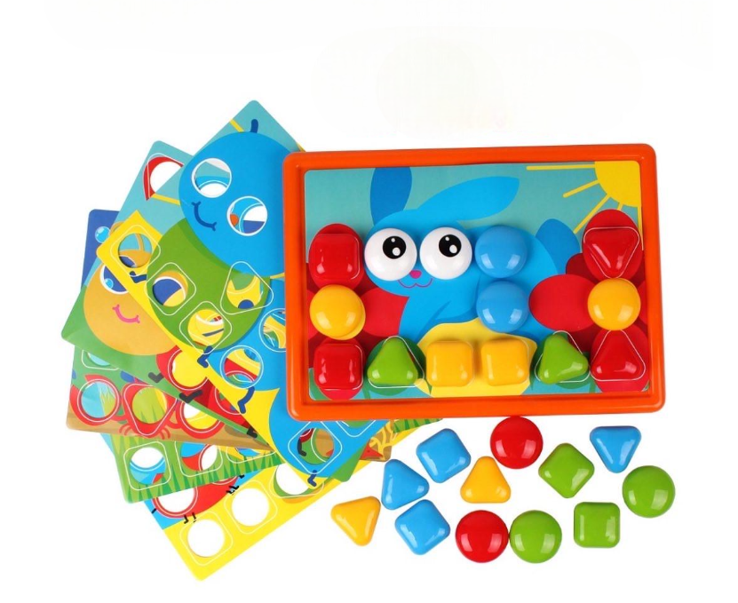 Детская мозаика 6047 ТехноК 6 карточек и 26 кнопок (1616533307)