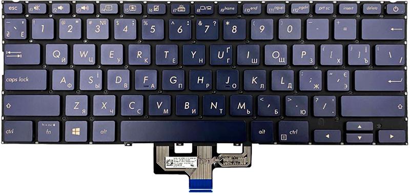 Клавиатура для ноутбука Asus U4300/U4300FA/U4300FN с подсветкой клавиш матовая (0KNB0-262GRU00)