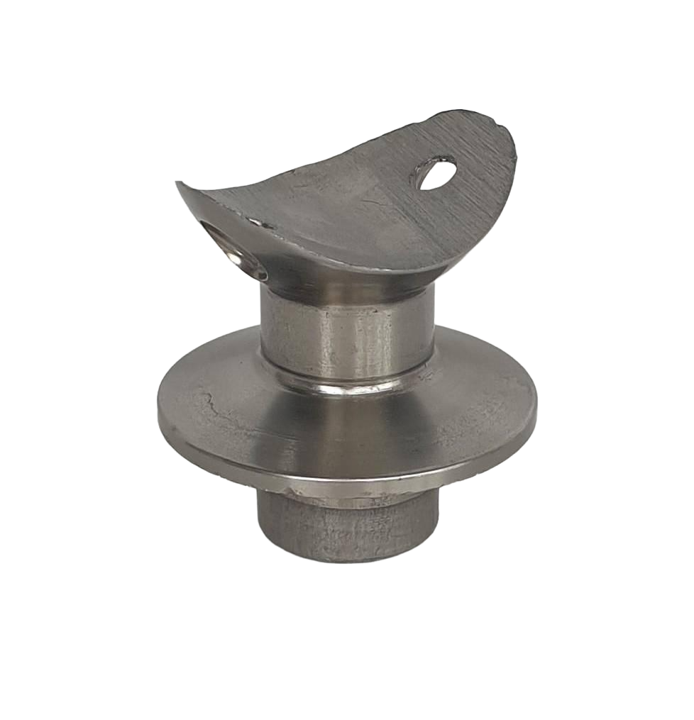 Прямий з'єднувач стійки та поручня система коло для алюмінієвих поручнів Ø 40х50 мм Шампань