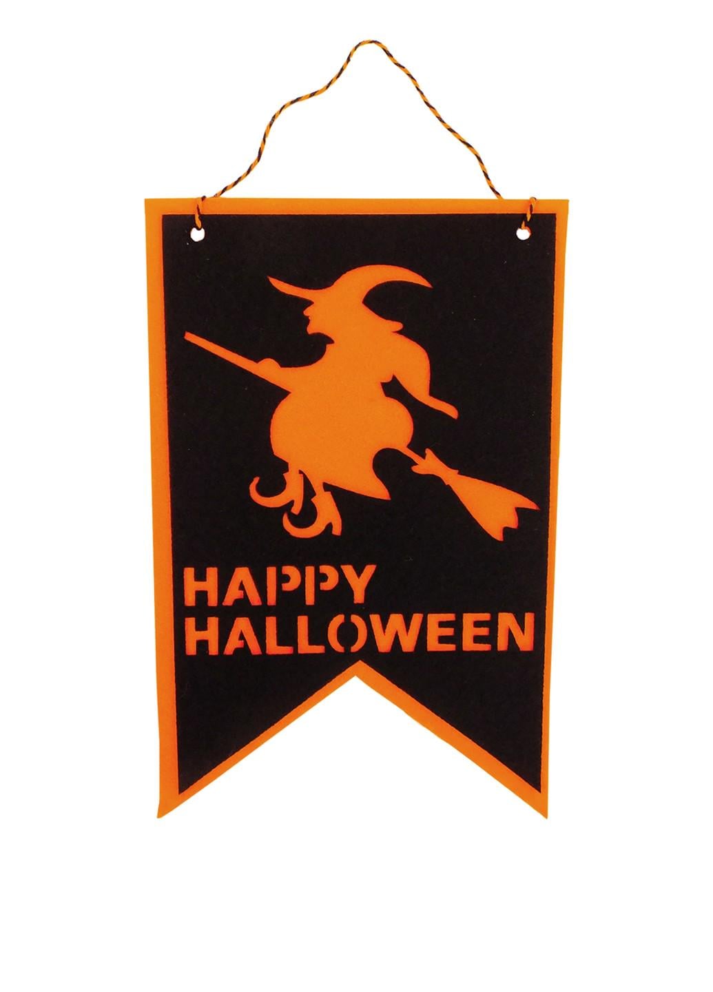 Декор флаг Ведьма Happy Halloween (19-567BLK)