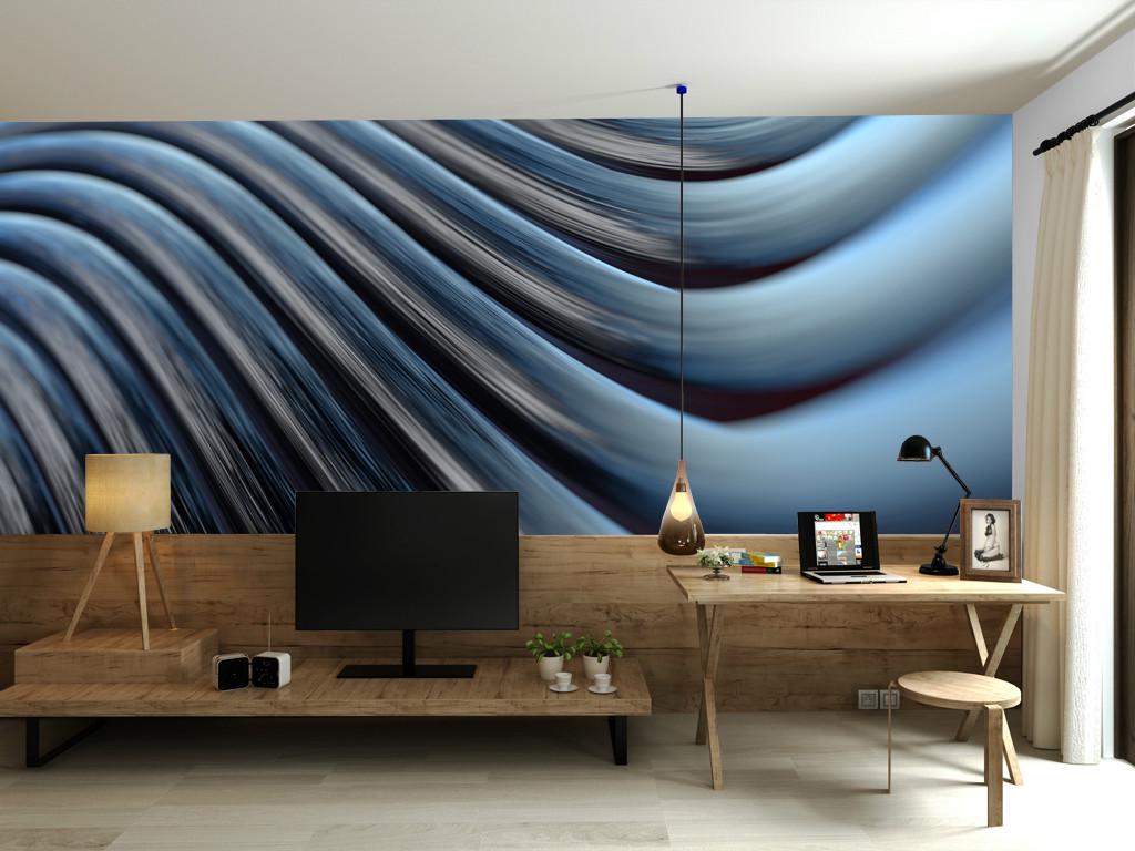 Фотообои флизелиновые абстракция для спальни/зала/кухни Волны