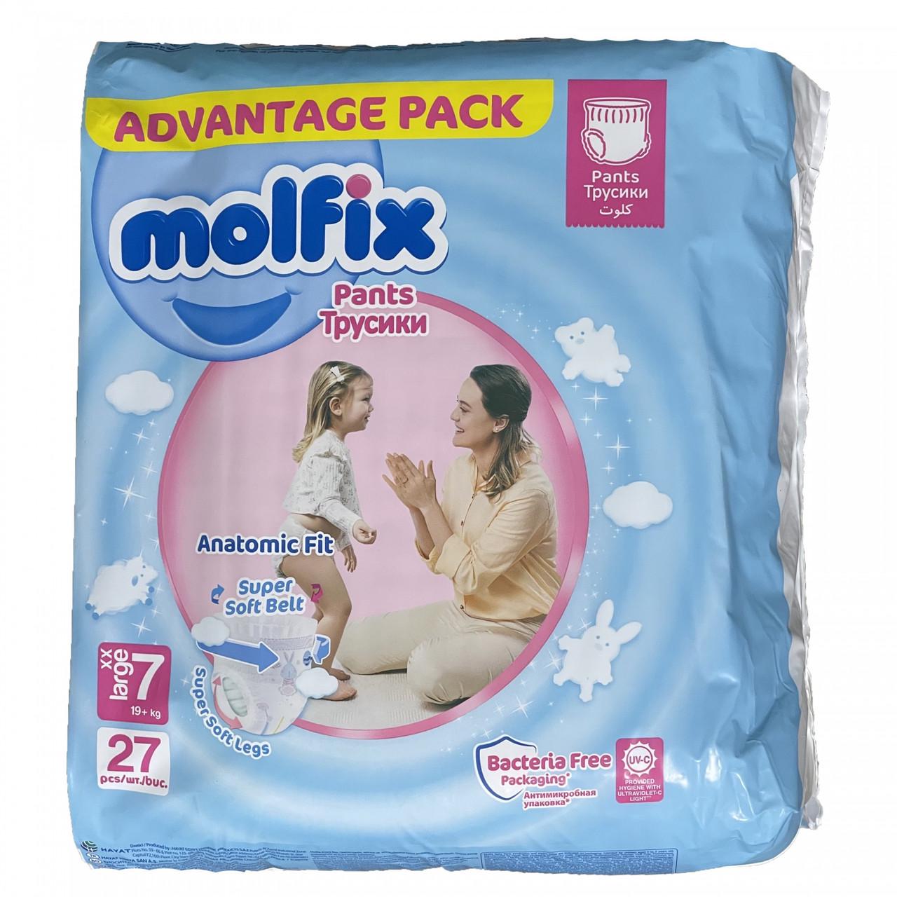 Підгузки-трусики дитячі Molfix 7 XXL 19+ кг 27 шт. (2038101337)
