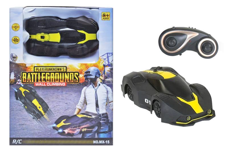 Машинка антигравітаційна A-Toys стінолаз Battlegrounds 24,5х18х7 см Чорний/Жовтий (MX-15)