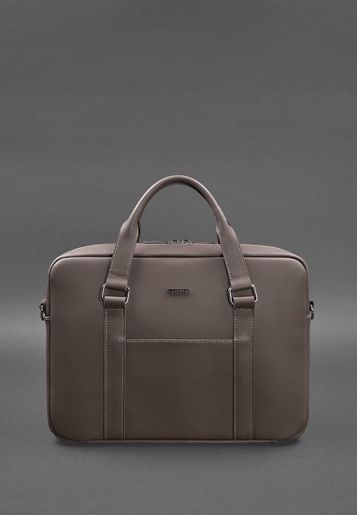 Сумка кожаная для ноутбука и для документов Темно-бежевый (A-027186) - фото 4 Сумка кожаная для ноутбука и для документов Темно-бежевый (A-027186) - фото 4