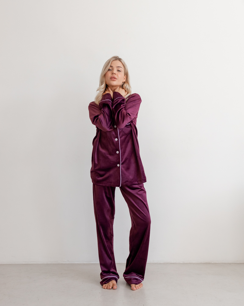 Пижама женская Модельер 7622 р. 42 Бордовый (14070) - фото 3 Пижама женская Модельер 7622 р. 42 Бордовый (14070) - фото 3