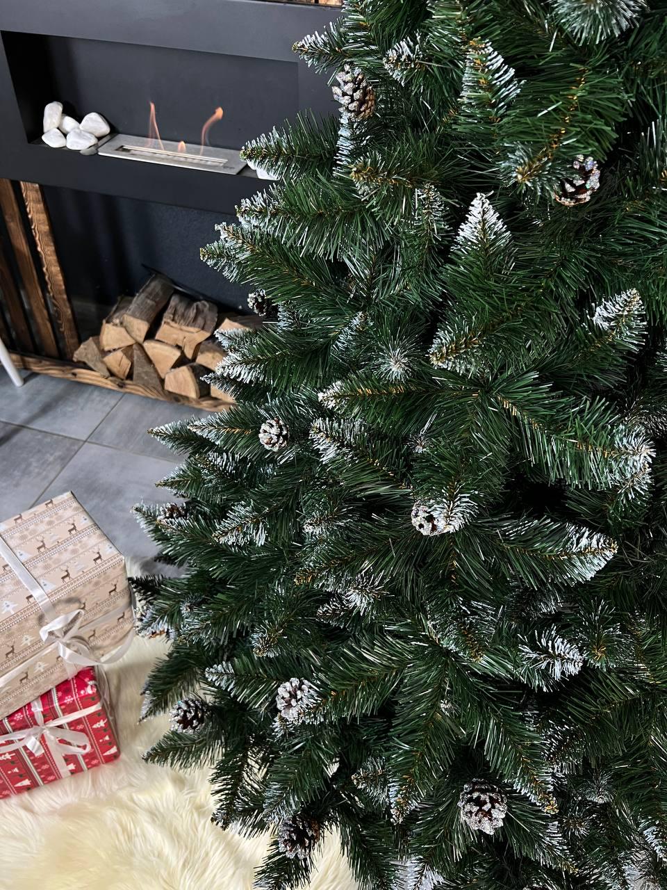 Штучна ялинка засніжена Елітна з шишками 1,7 м Зелений (YNK08168) - фото 4 Штучна ялинка засніжена Елітна з шишками 1,7 м Зелений (YNK08168) - фото 4