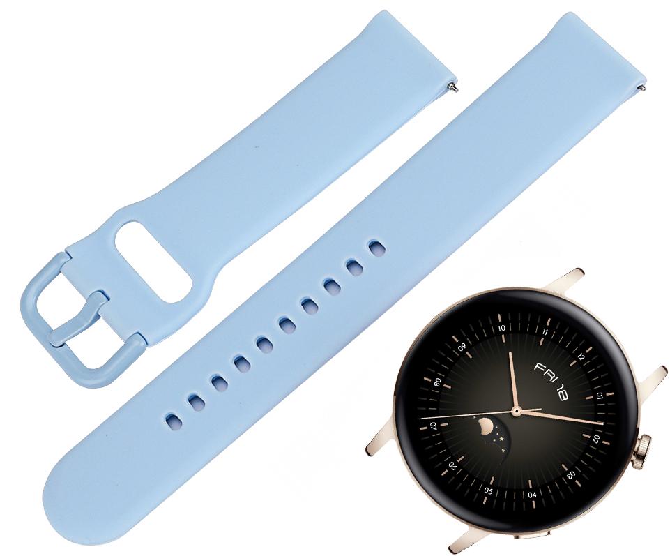 Ремешок Matte Style для Huawei Watch GT3 42 мм Light Blue (26271-0B) - фото 2 Ремешок Matte Style для Huawei Watch GT3 42 мм Light Blue (26271-0B) - фото 2