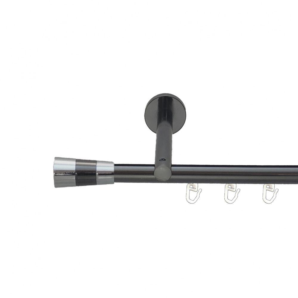 Карниз металлический Orvit Валео однорядный цилиндр/профиль 16 см профильная труба Оникс 19 мм 200 см (6678582)