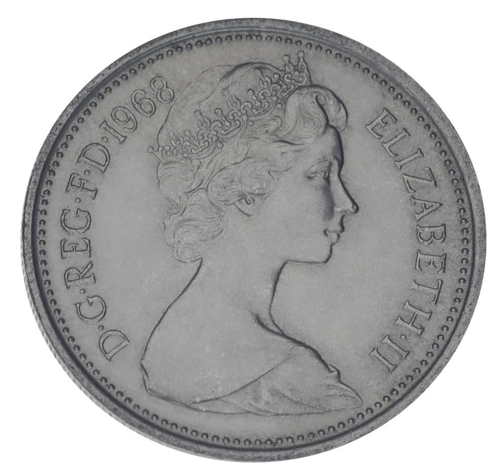 Коллекционная монета Великобритания 5 пенсов 1968 F-VF (М20864)