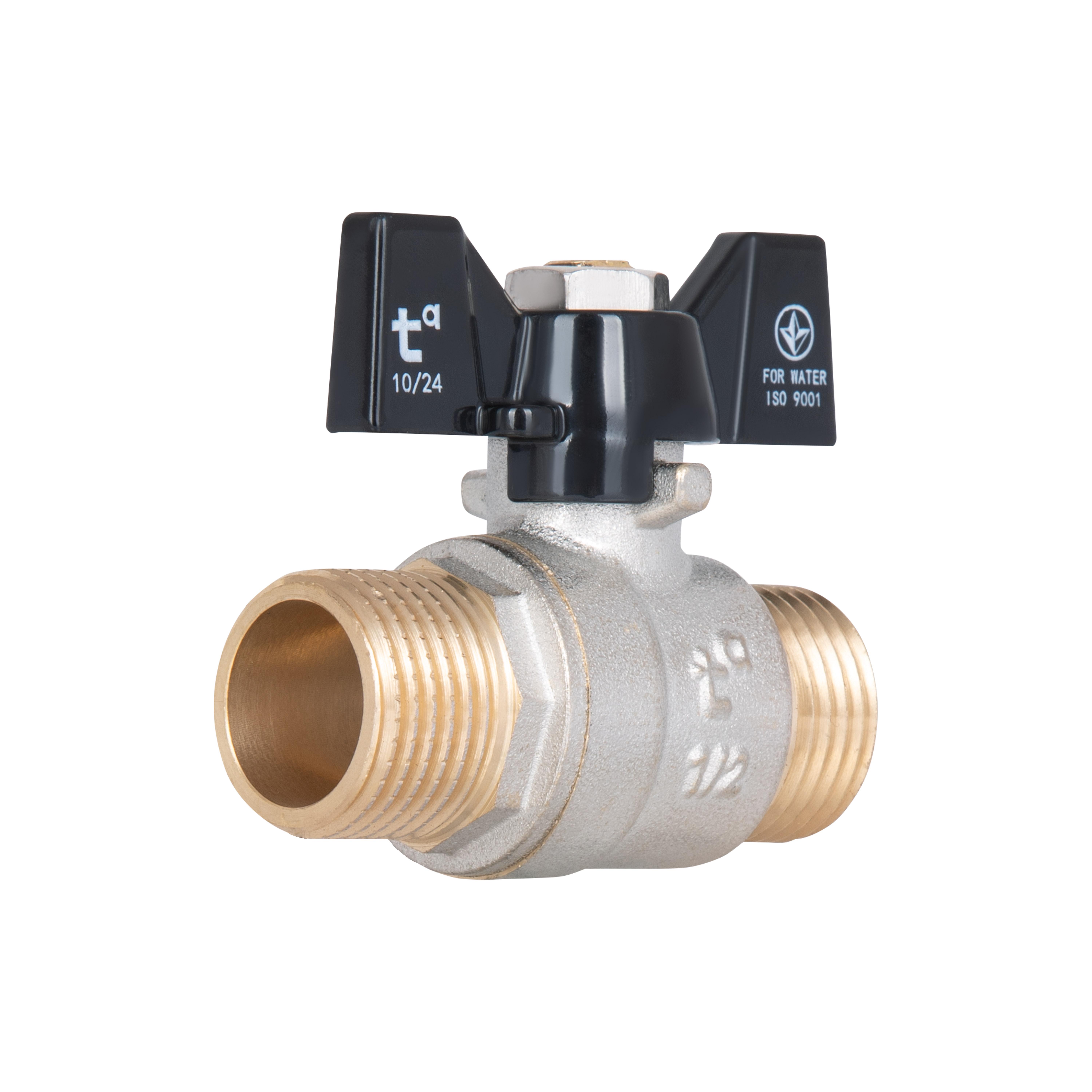 Кран шаровой Thermo Alliance Base 1/2" ЗЗ для воды бабочка (SD606W15)