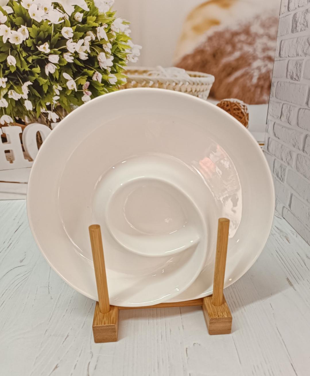 Менажница Stenson Pearl фарфор 20,5 см (17676369)