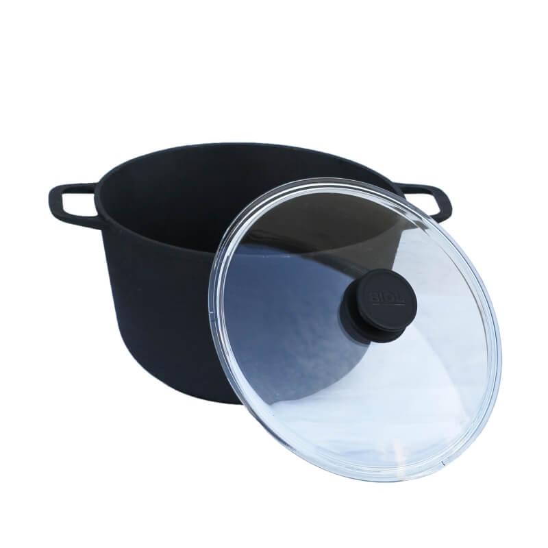 Кастрюля Биол 6 л чугунная со стеклянной крышкой (0206C) - фото 2 Кастрюля Биол 6 л чугунная со стеклянной крышкой (0206C) - фото 2