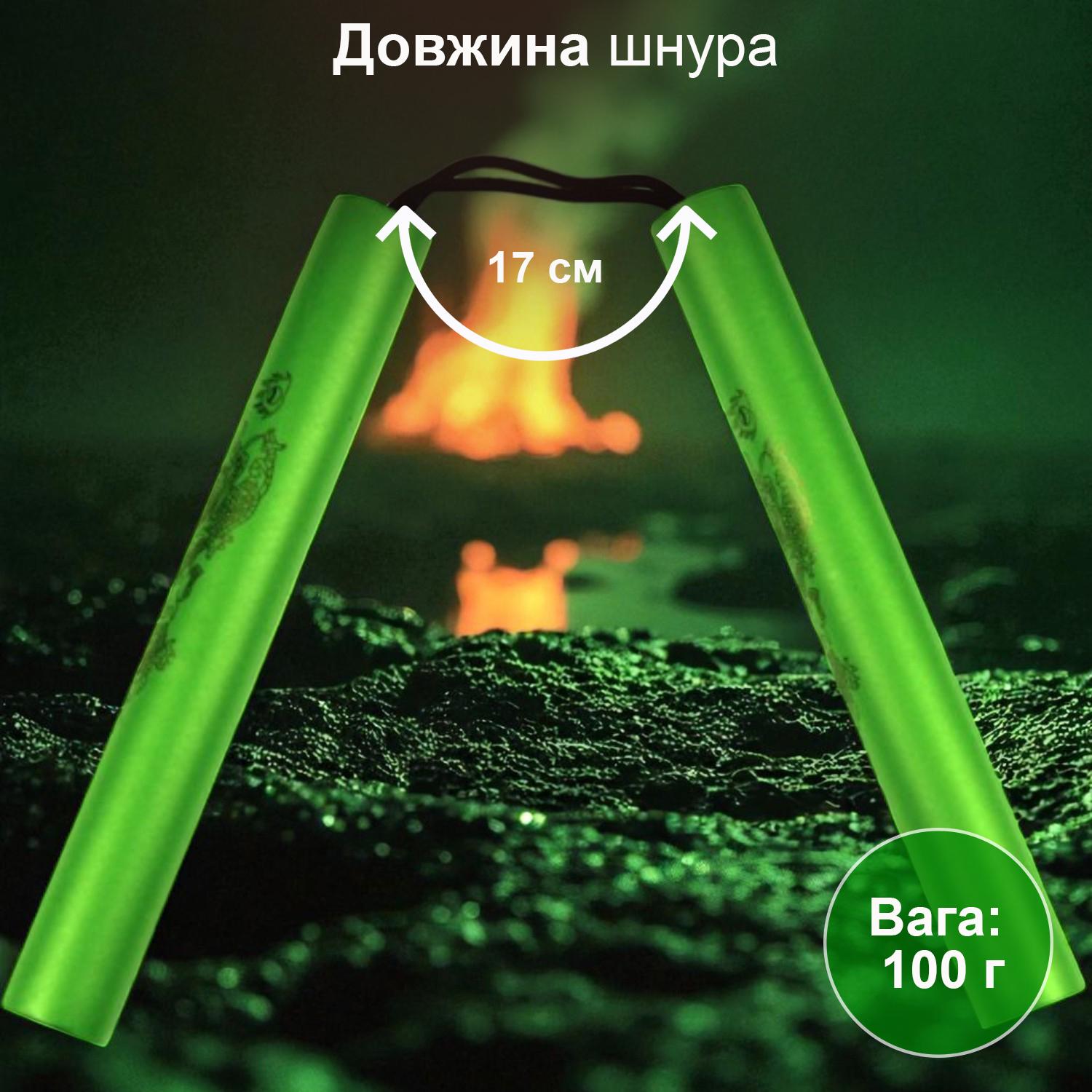 Нунчаки тренировочные со шнуром GDragon с неопреновым покрытием из пластика Зеленый (3_4_0_4) - фото 4 Нунчаки тренировочные со шнуром GDragon с неопреновым покрытием из пластика Зеленый (3_4_0_4) - фото 4