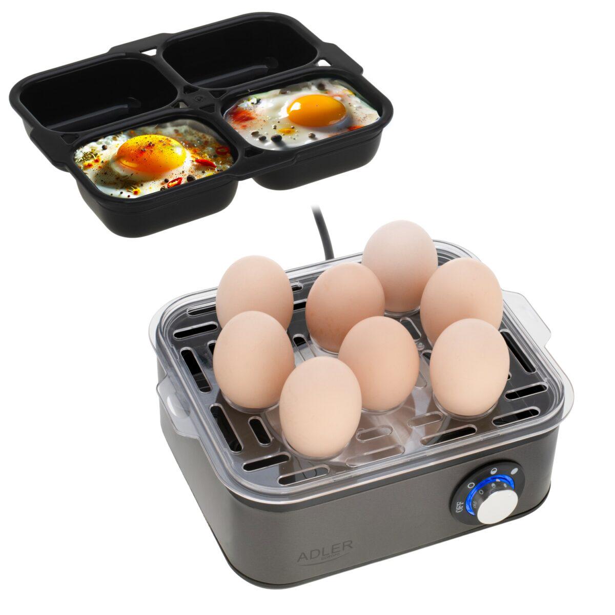 Яйцеварка Adler AD 4486 Gun Metal металева на 8 яєць (29918248) - фото 10 Яйцеварка Adler AD 4486 Gun Metal металева на 8 яєць (29918248) - фото 10