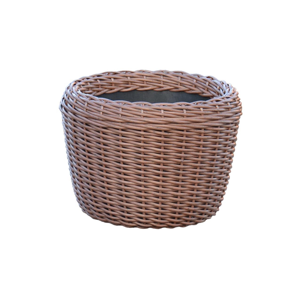 Кашпо для рослин з штучного ротангу 16 л Молочний шоколад (11717418) - фото 1 Кашпо для рослин з штучного ротангу 16 л Молочний шоколад (11717418) - фото 1