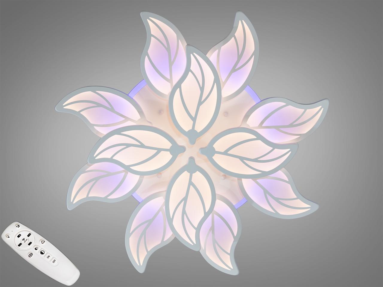 Люстра LED для залу з пультом 8028-8+4WH-LS 180W на 26 м2 Білий (1734708726) - фото 3 Люстра LED для залу з пультом 8028-8+4WH-LS 180W на 26 м2 Білий (1734708726) - фото 3