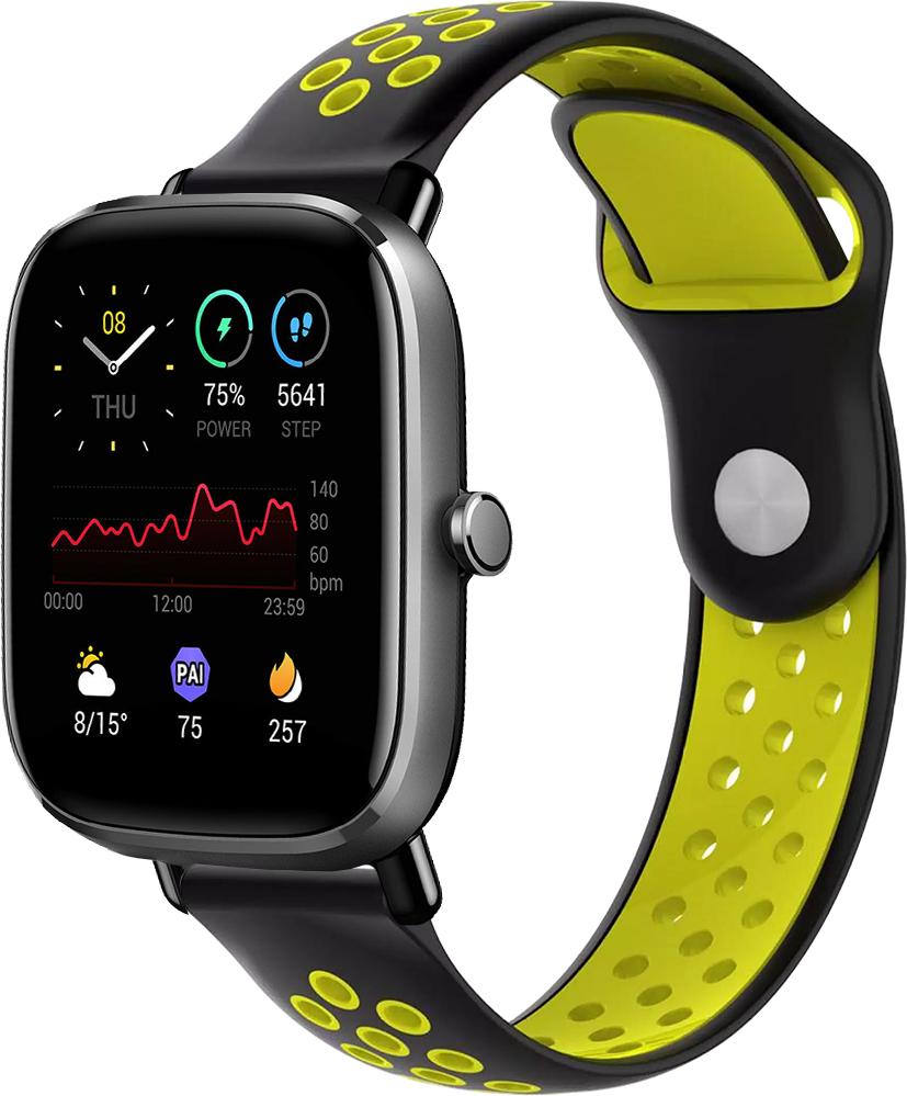 Ремешок Sport для Amazfit GTS 2 mini Black Yellow (23039-61)