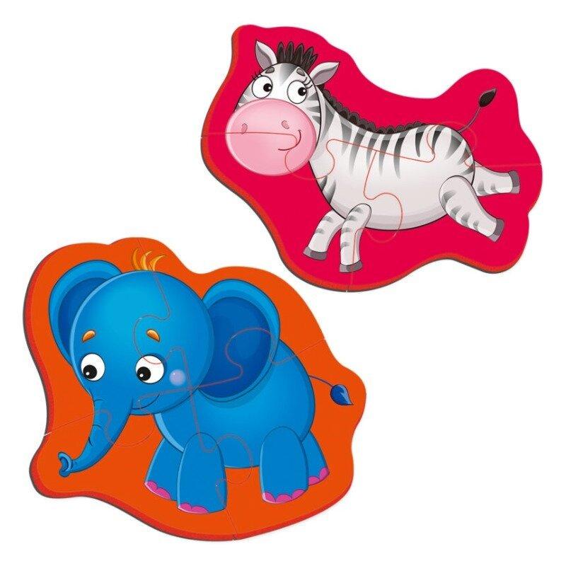 Пазли бебі магнітні Vladi Toys Зебра та слоненя українською (VT3208-12) - фото 4