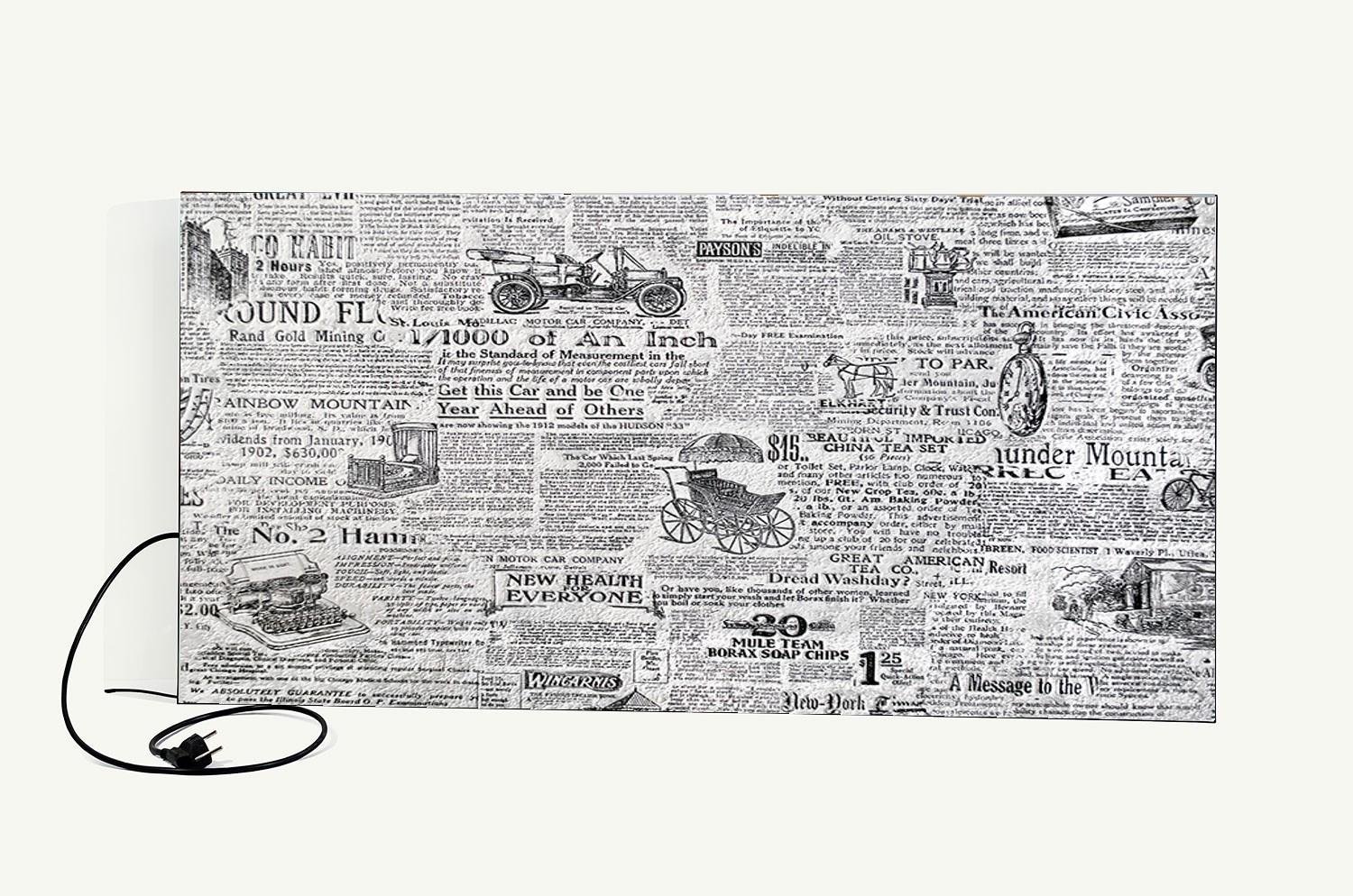 Керамический обогреватель инфракрасный Кам-ин 700 Вт на 14 кв м с рисунком (700color1)