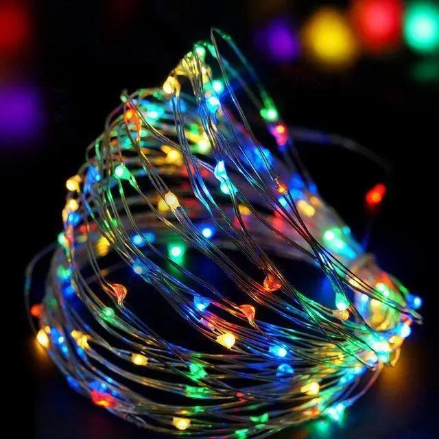 Гирлянда Xmas Copper 7248 200 Led Капля росы 20M Мультицвет (9894307d)