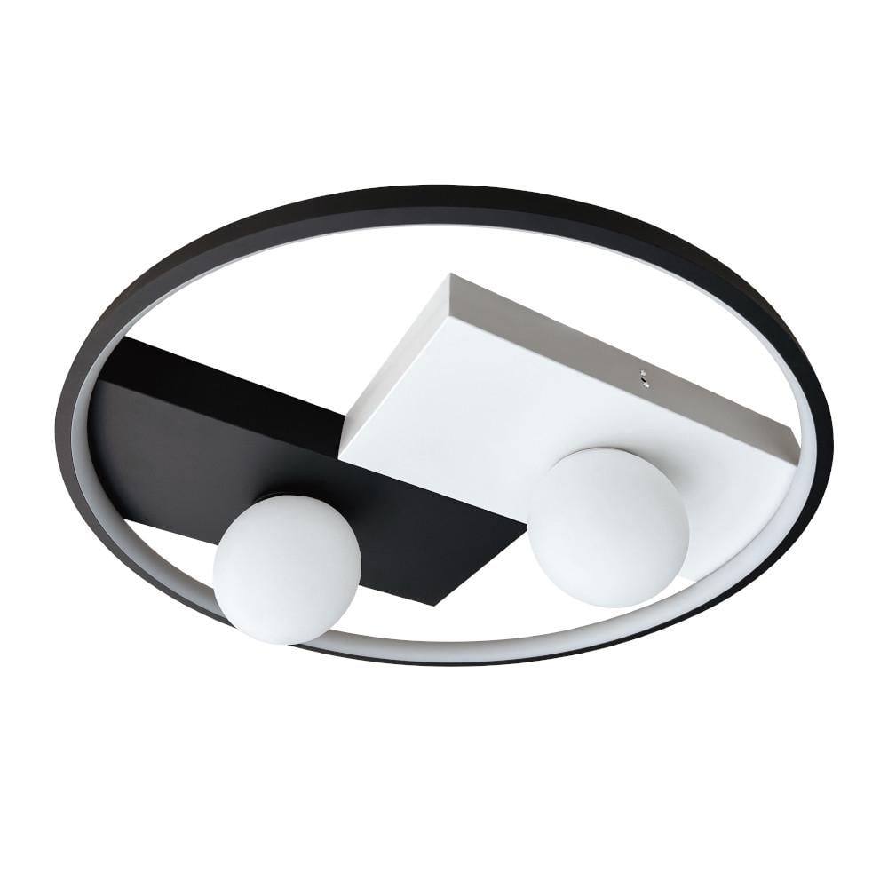 Світильник Violux LED smart PICASSO-R з пультом 80W 3000-5000K IP20 коло Біло-чорний (220615)