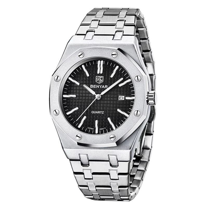 Наручний годинник Benyar BY-5156 Silver/Black (1142-0038)