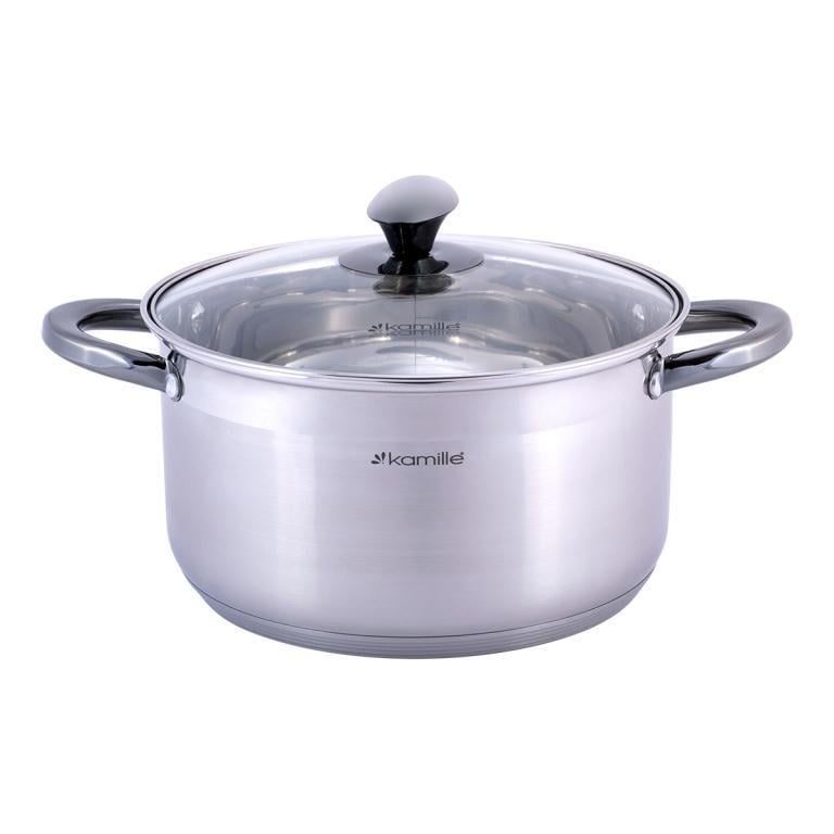 Кастрюля Kamille KM-4924 Нержавеющая сталь 5 л Серый (1739799659)