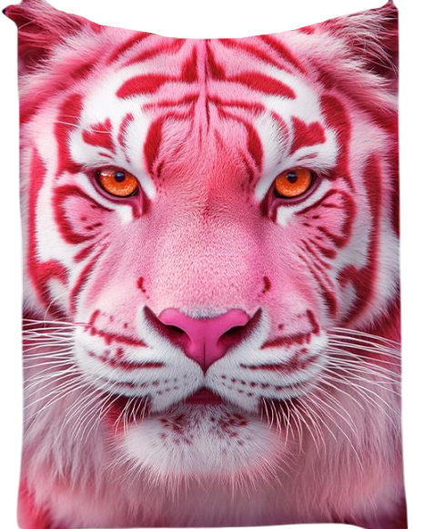 Плед 3D тигр 29004 135х160 см Розовый (5046407)