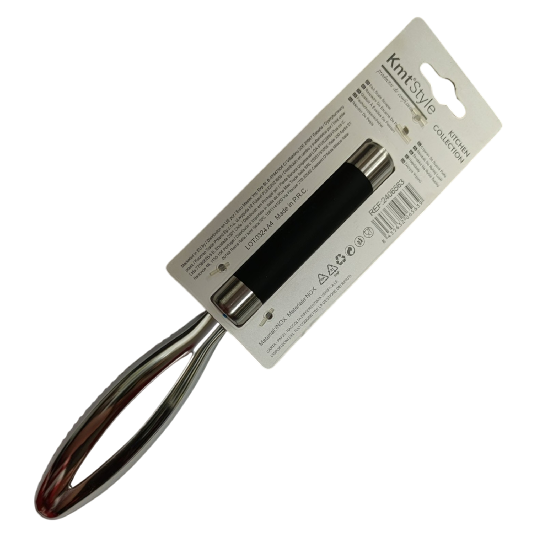 Рибочистка-скребок Dynasty Kitchen Prince 2406563 з нержавіючої сталі 24 см (2406563)