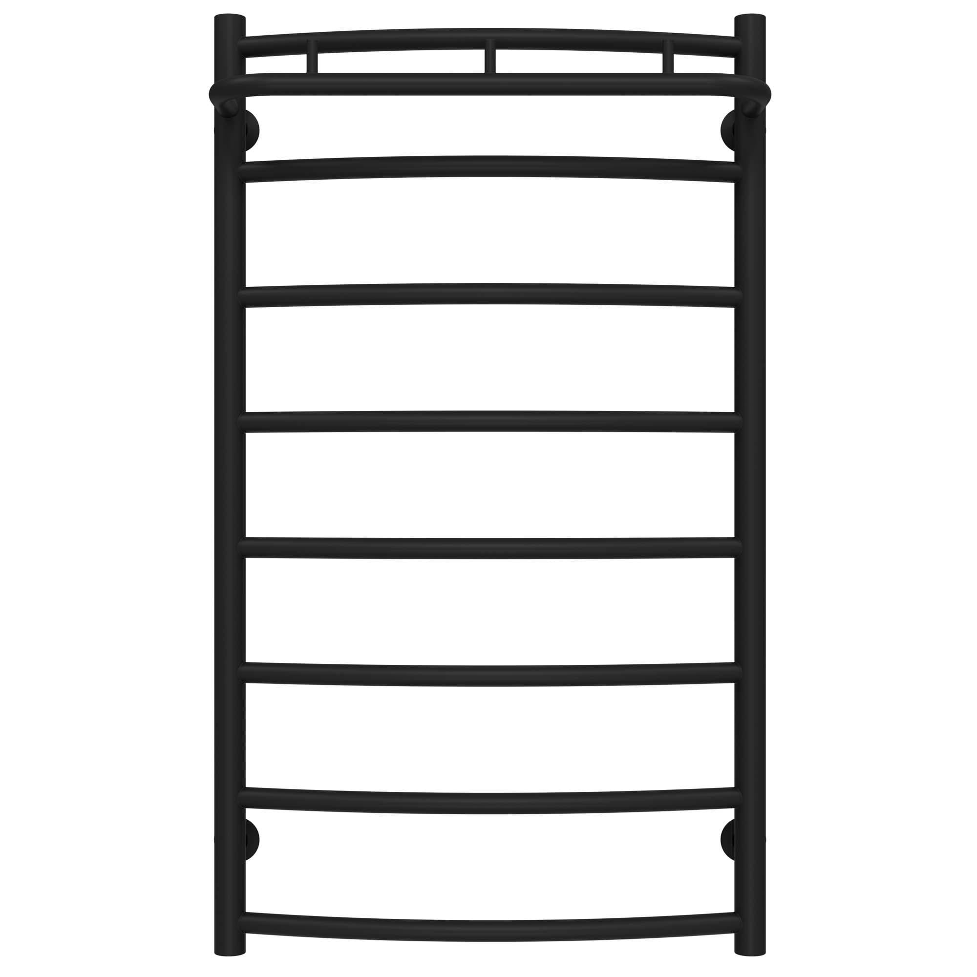 Полотенцесушитель водяной Deffi Классик N П8 нижнее подключение нержавеющая сталь 500х900 мм Черный (C.KN.90.50.8.B.A)