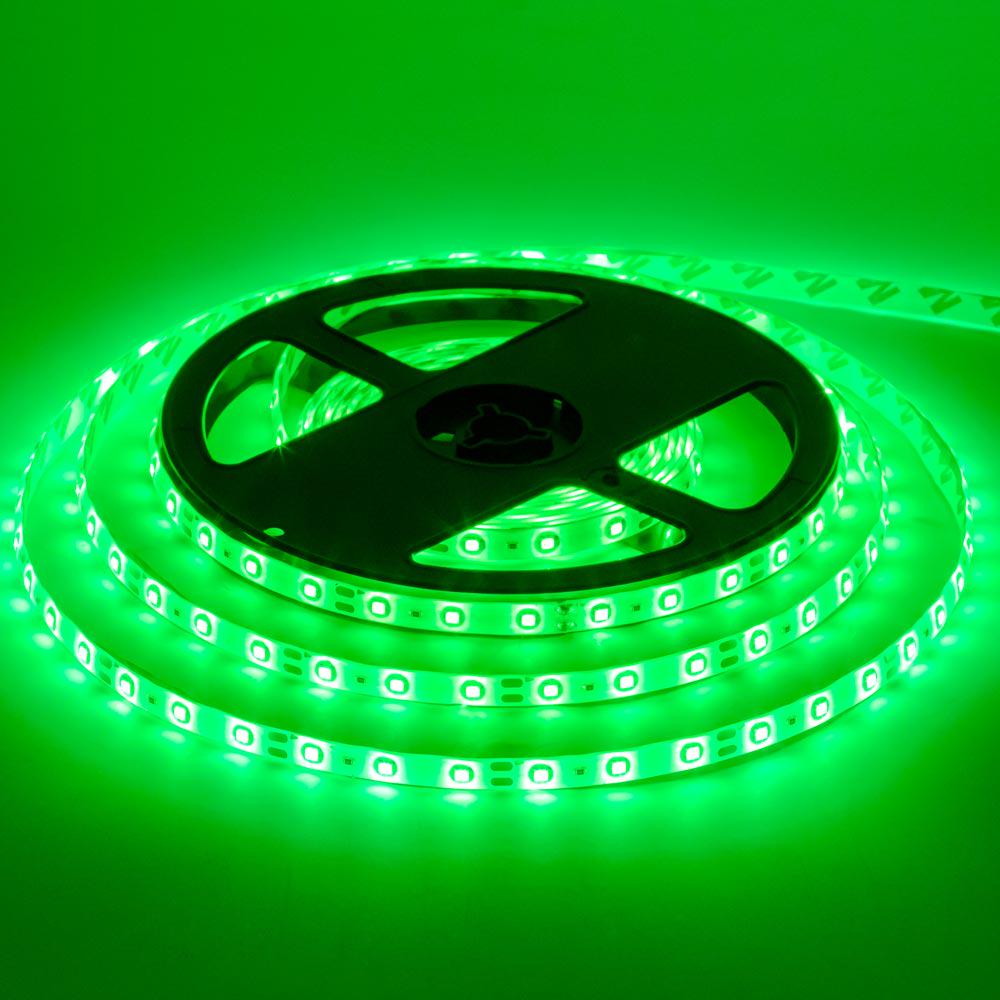 Светодиодная лента SMD2835 12 V 60 LED/м IP20 5 м Зеленый