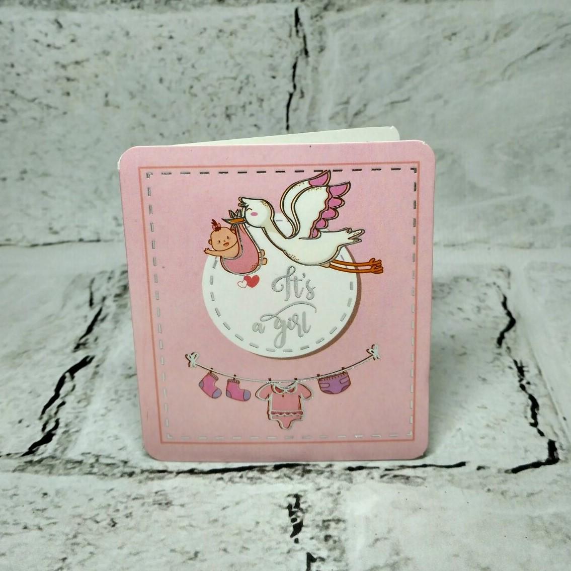 Открытка подарочная It's a girl Baby Shower 7,1х8,2 см (5503-172) Открытка подарочная It's a girl Baby Shower 7,1х8,2 см (5503-172)