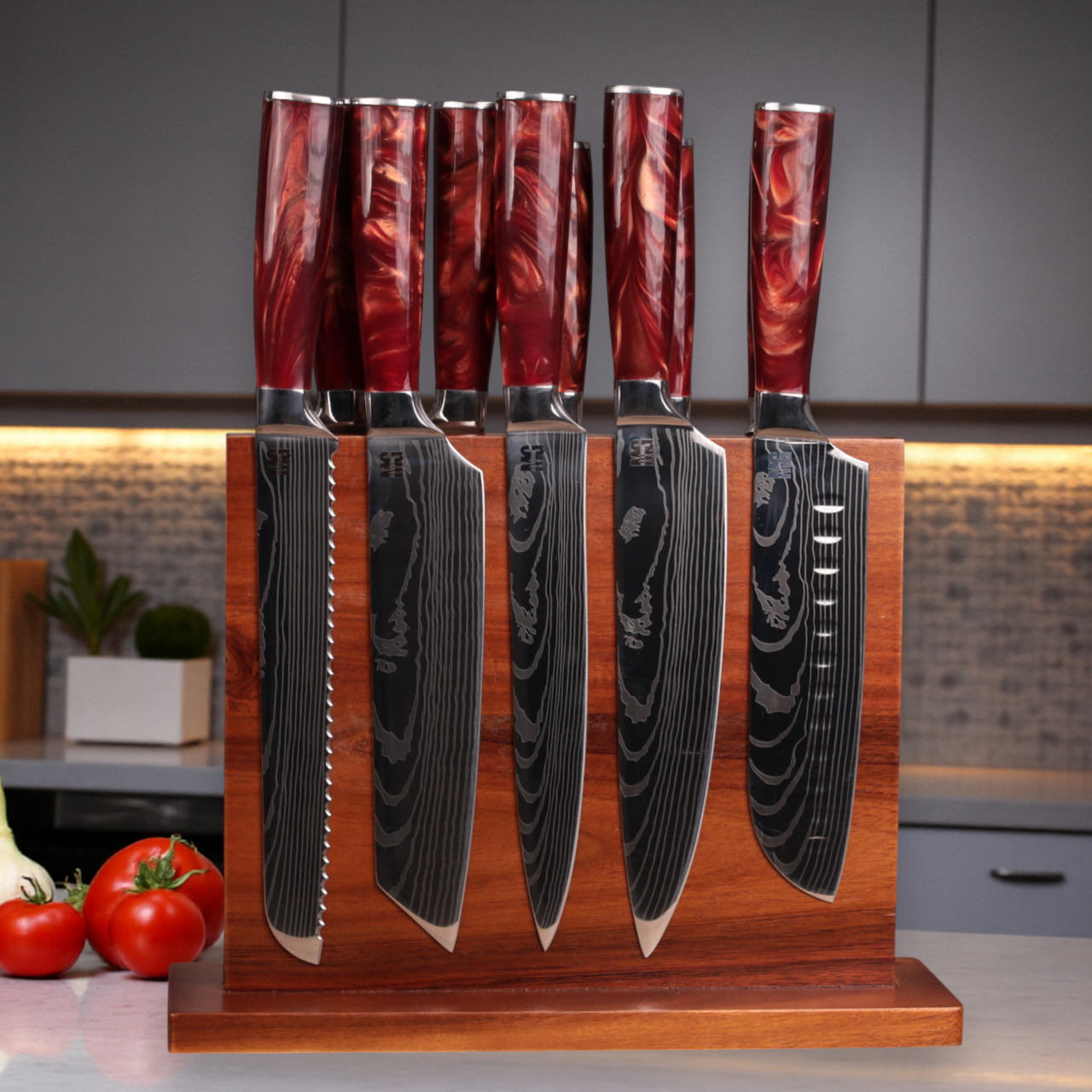 Набір ножів кухонних MAGURA Kitchen 11в1 Red (35010757)