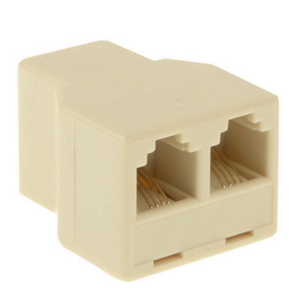 Адаптер з'єднувач SUNROZ RJ11 RJ45 1x2 Female 4 Pin (A48526)