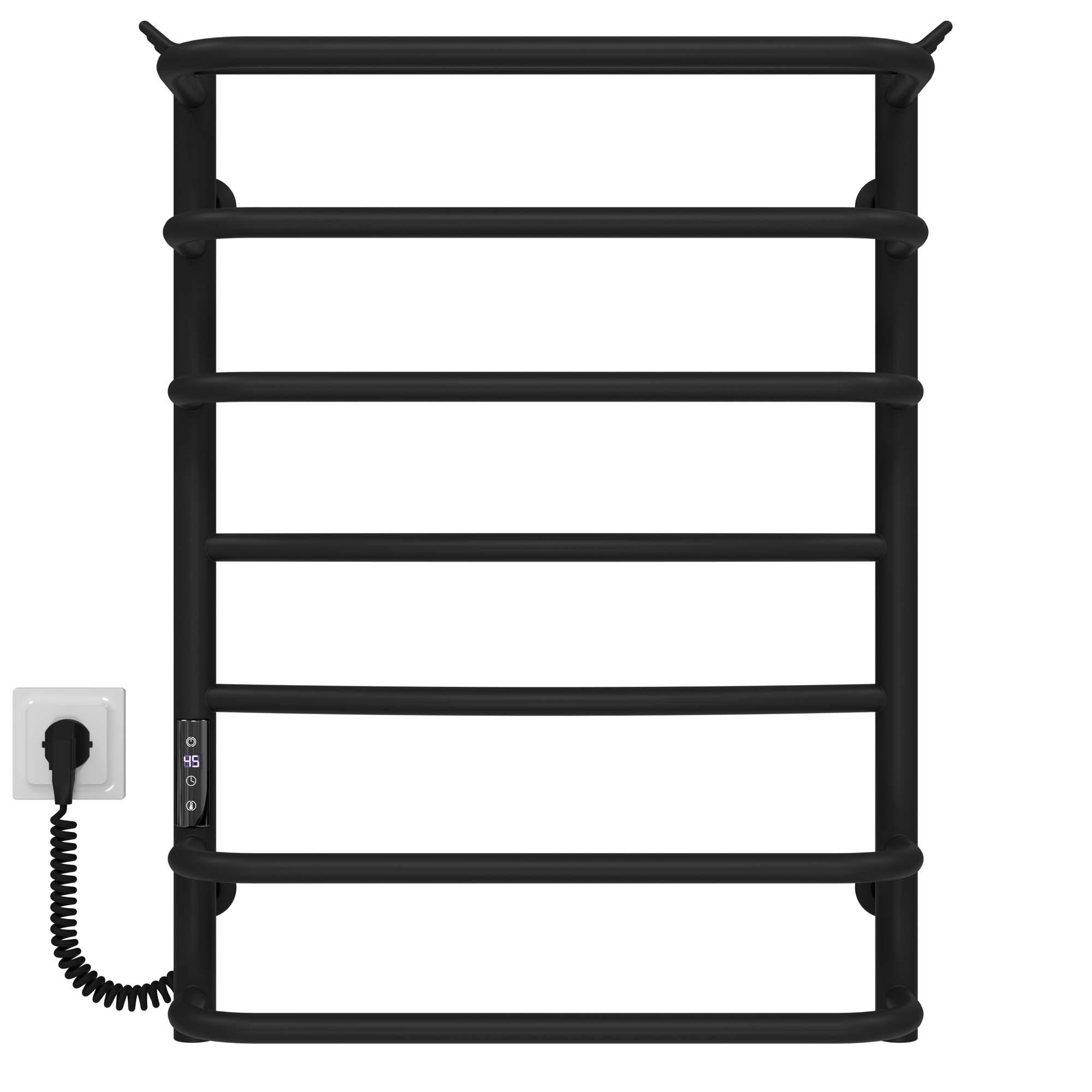 Рушникосушарка електрична Deffi Юність П7 JD03 ліве підключення нержавіюча сталь 400х700 мм Чорний (C.YU.70.40.7.E.B.L.1)