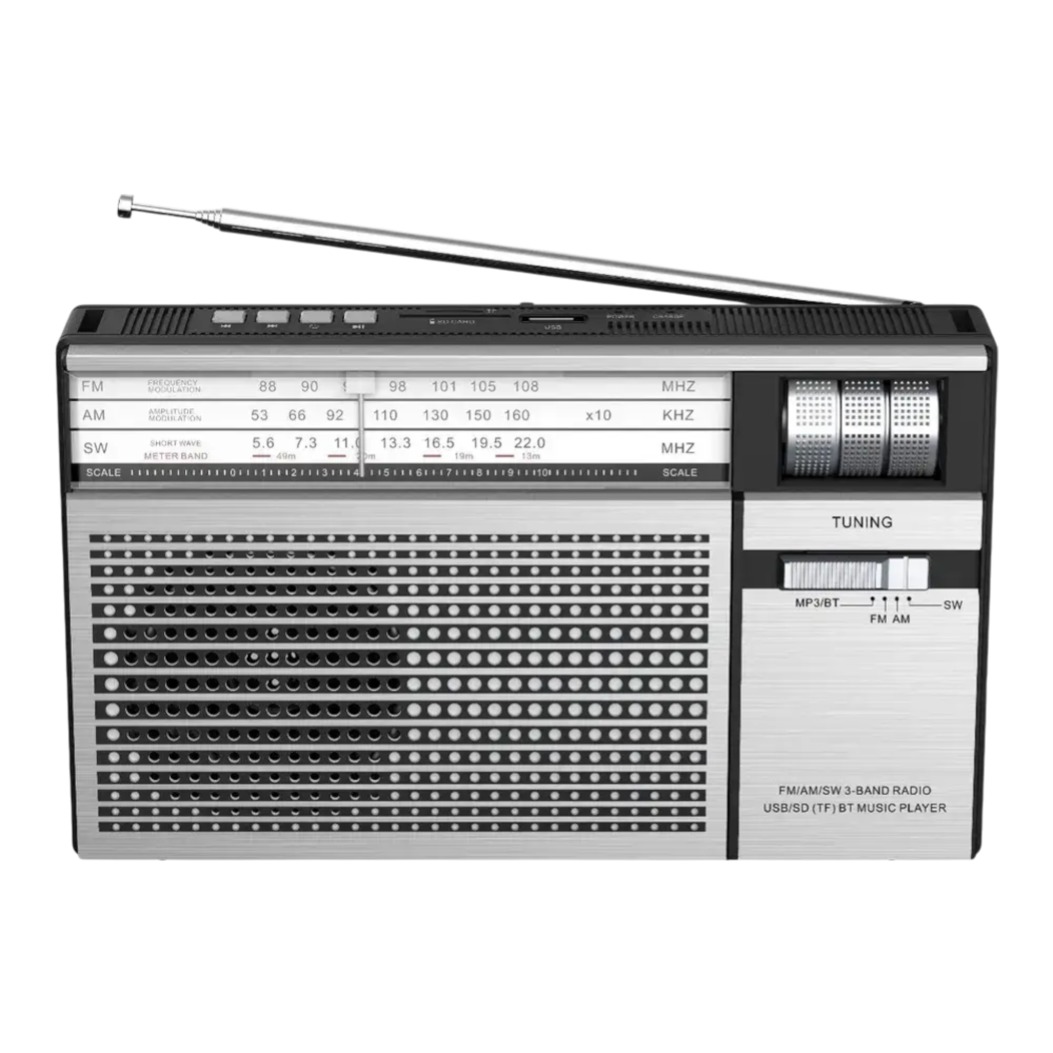 Радиоприемник Yuegan YG-218BT Bluetooth TF/USB/5V (12779)