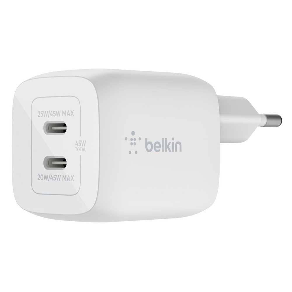 Зарядное устройство Belkin Home Charger 45W GAN PD PPS Dual USB-С (ERC-WCH011VFWH)