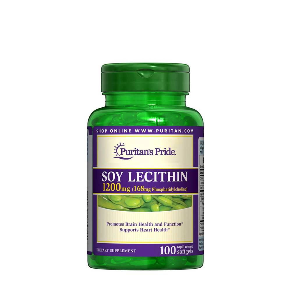 Добавка натуральная Puritans Pride Soy Lecithin 100 softgel 1200 мг