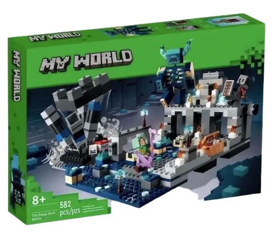 Конструктор Minecraft Битва в темной глубине 852 деталей Разноцветный (68357)