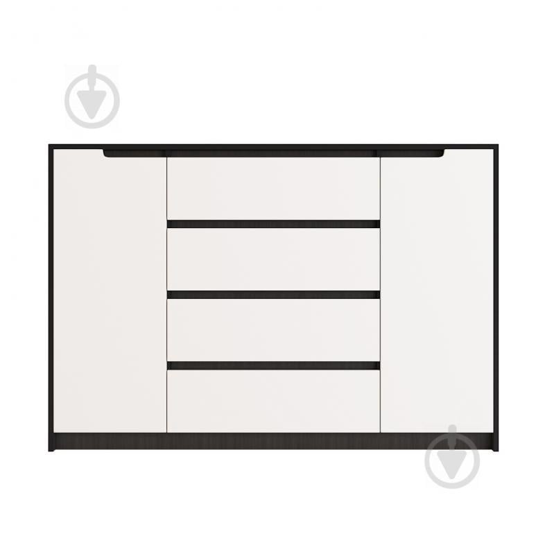 Большой комод для дома Эверест Микс-3 (ролики) венге + белый  (EVR-2002)