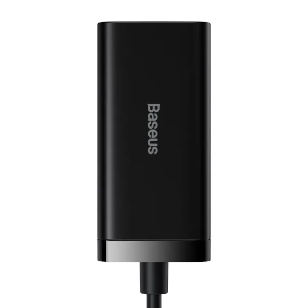 Блок живлення BASEUS GaN3 Pro 100W 2xUSB 2xType-C Quick charge та кабель USB-C 100W Black - фото 4