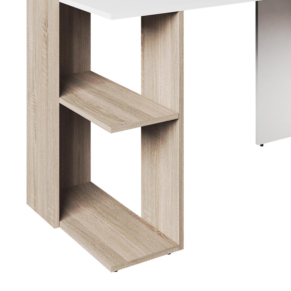 Стол письменный Vicco Theo 121x84 Белый/Сонома - фото 6 Стол письменный Vicco Theo 121x84 Белый/Сонома - фото 6