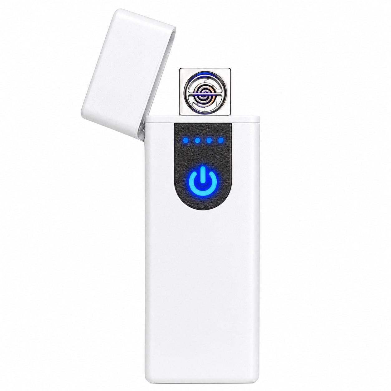 Запальничка сенсорна електронна USB кишенькова Білий (1701)